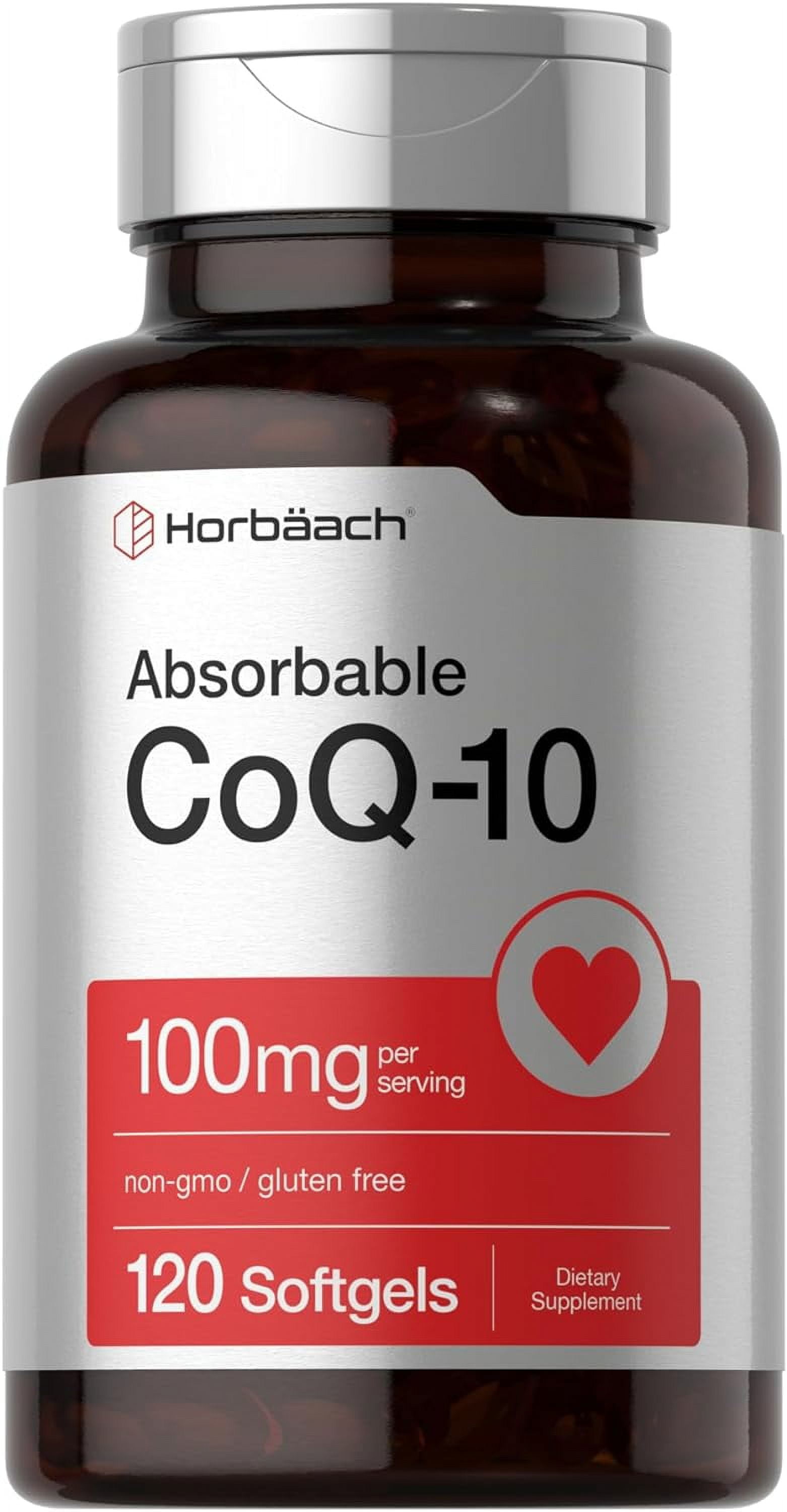CoQ10 100mg Softgels | 120 Count | by Horbaach