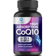 thumbnail image 1 of Co Q 10 Supplement - CoQ10 100mg Antioxidant, Heart Health Support & Energy Production - Coenzyme Q10 (Ubiquinone) Vitamins Increased Absorption, Gluten Free, Women & Men 2 Month Supply - 60 Softgels, 1 of 9