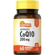 CoQ10 200mg | 60 Quick Release Softgels | With Black Pepper Extract | By Sundance