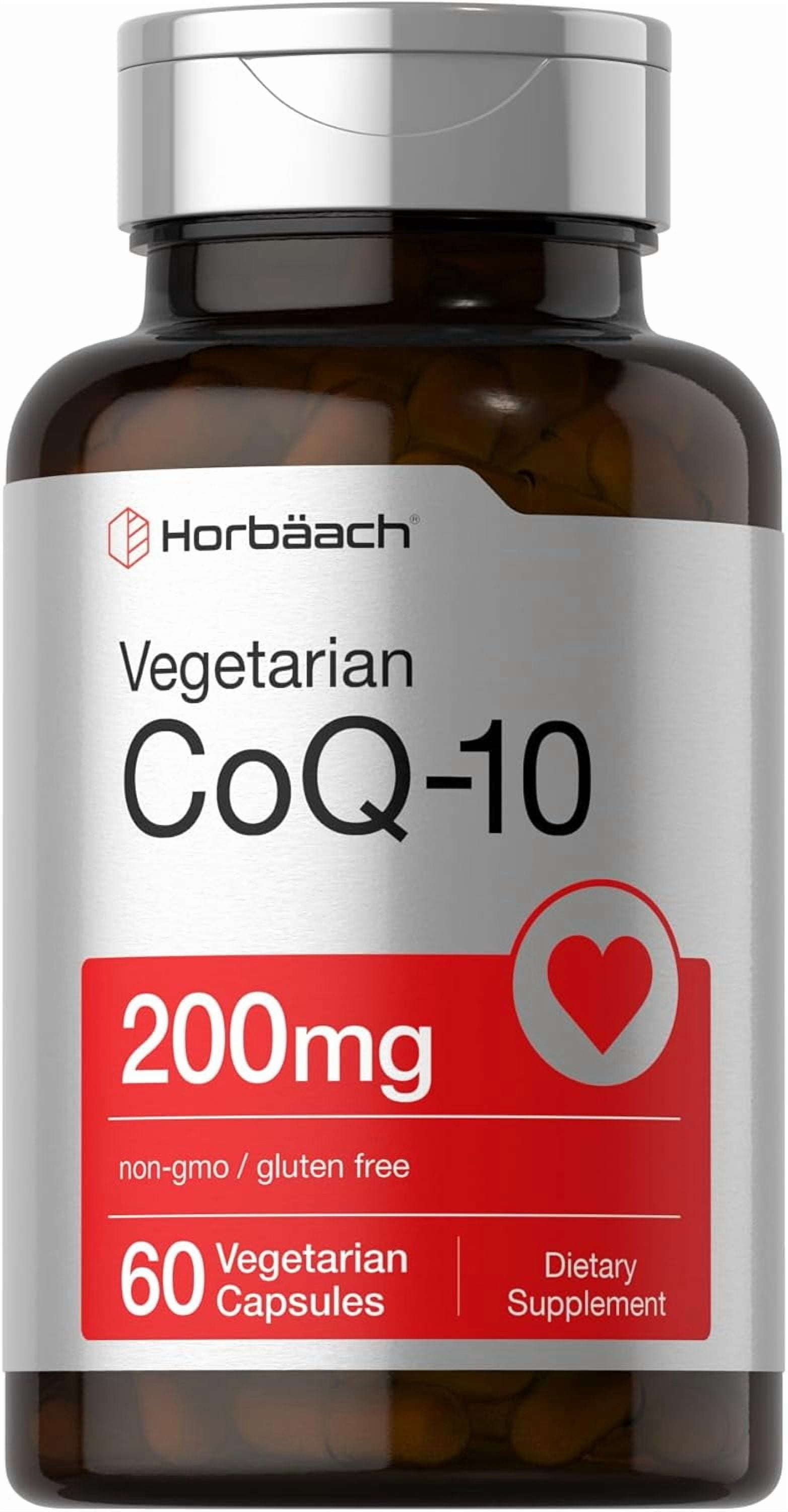 CoQ10 | 200mg | 60 Vegetarian Capsules | Non-GMO and Gluten Free | by Horbaach