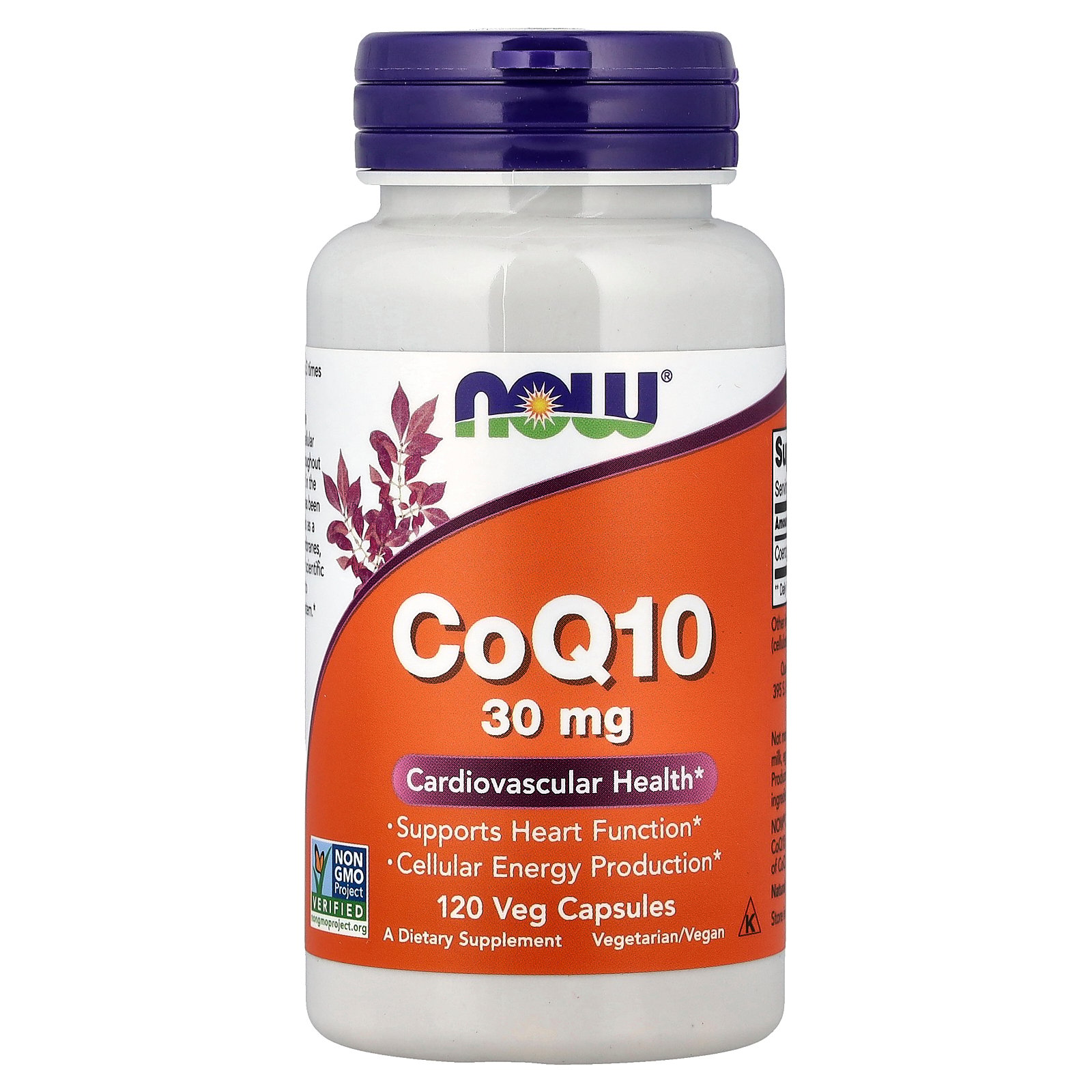 CoQ10, 30 mg, 120 Veg Capsules, NOW Foods