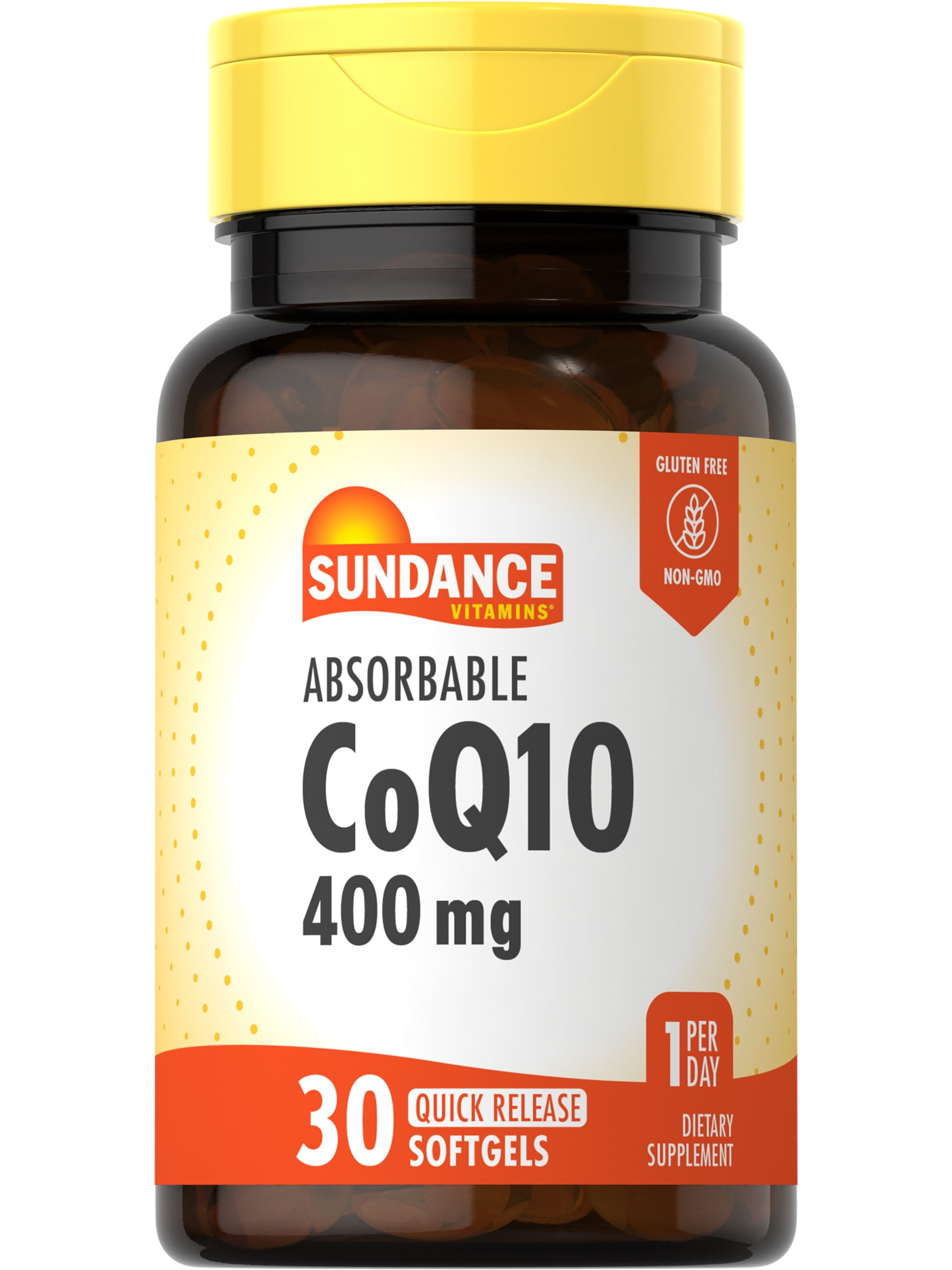 CoQ10 400mg | 30 Quick Release Softgels | With Black Pepper Extract | Non-GMO and Gluten Free Supplement | By Sundance