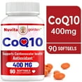 thumbnail image 1 of CoQ10 400mg, 90 Vegetarian Softgels, 90 Servings - High Absorption, Vegetarian, Gluten Free, Coenzyme Q10, 1 of 6
