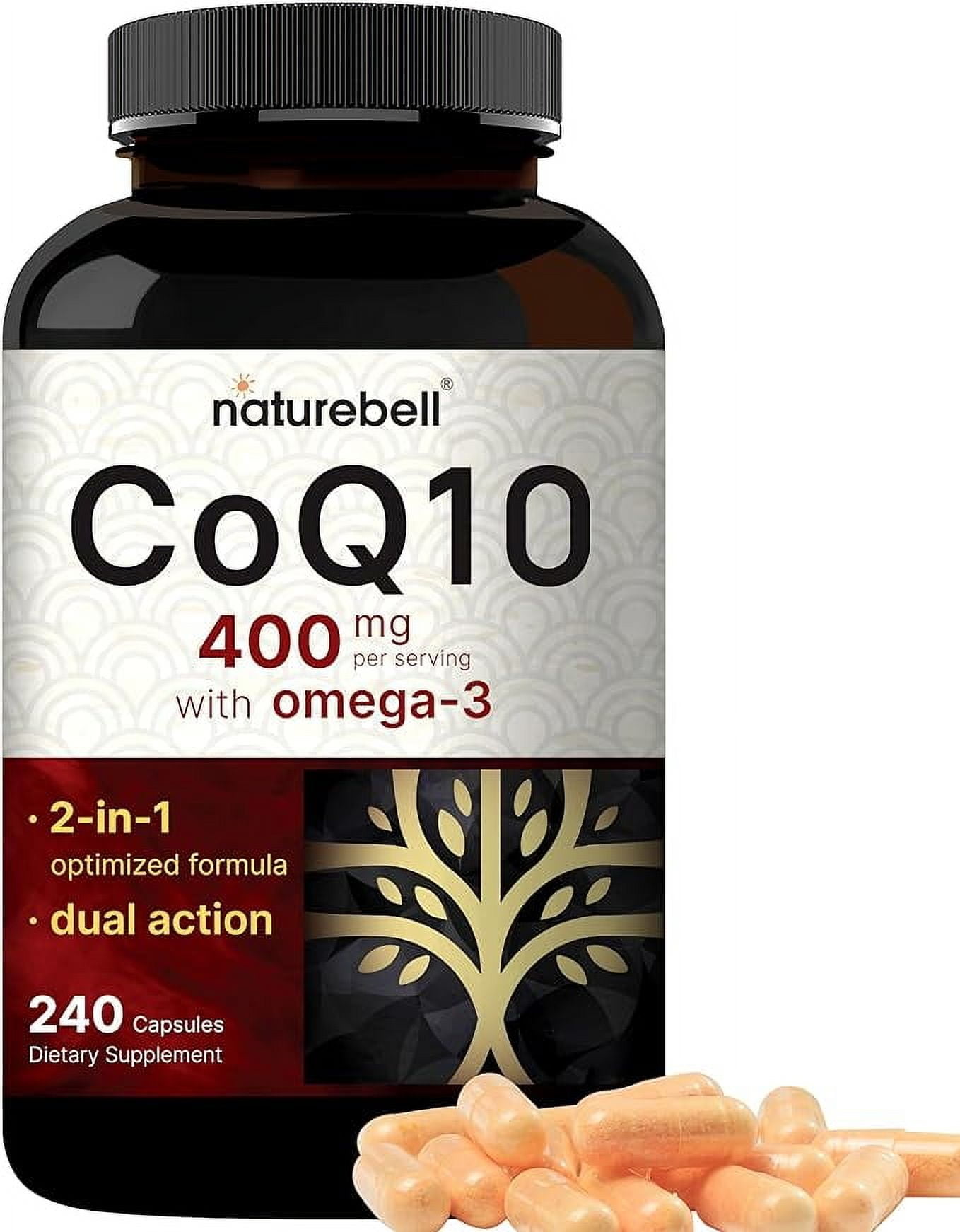 Is Coq10 Good For Fatty Liver CoQ10 400mg with Omega 3 Fatty Acids, 240 Capsules - Walmart.com