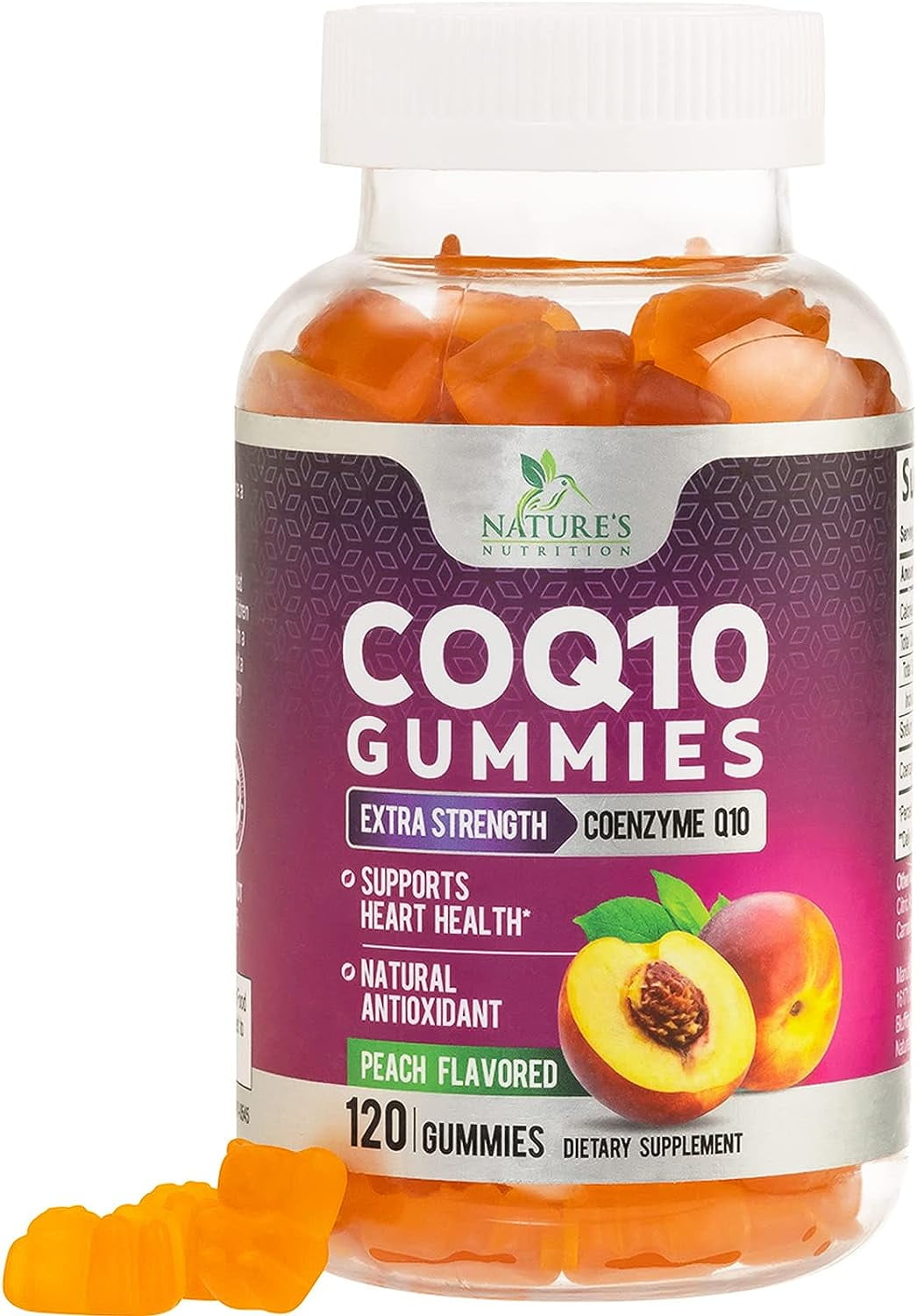 CoQ10 Gummies, CoQ10 100 mg Supplement for Heart Health Support