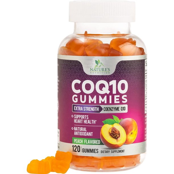 CoQ10 Gummies, CoQ10 100 mg Supplement for Heart Health Support