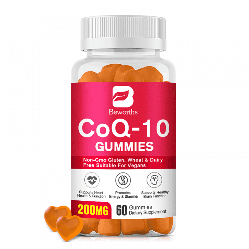CoQ10 Gummies 200mg, High Absorption Coenzyme Q10 Supplements for Heart Health & Cellular Energy, Non-GMO, Gluten Free, 60 Count1 PACK