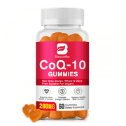 CoQ10 Gummies 200mg, High Absorption Coenzyme Q10 Supplements for Heart Health & Cellular Energy, Non-GMO, Gluten Free, 60 Count 1 PACK