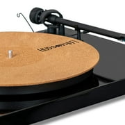 Hudson Hi-Fi CoRkErY Recessed Turntable Mat - 1-8 Cork Turntable Mat & Anti Static Slipmat for Damped Resonance - Vinyl Slipmat for Cleaner Audio Output, Cork Record Player Mat