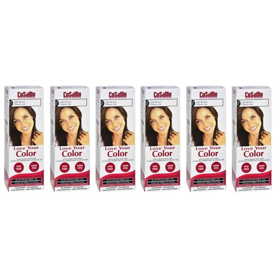 CoSaMo - Love Your Color Non-Permanent Hair Color 755 Light Brown - 3 Oz (Pack of 6)