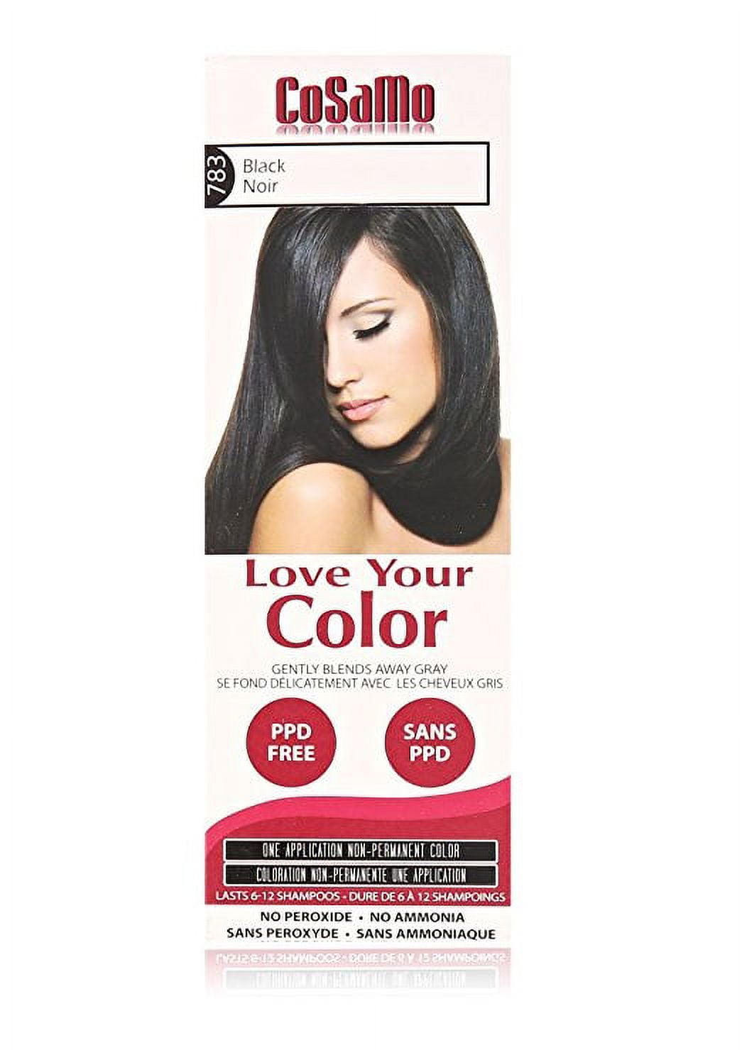CoSaMo - Love Your Color Non-Permanent Hair Color 783 Black - 3 oz. + 3 ...