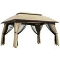 thumbnail image 1 of CoSoTower 10' X 13' Patio Gazebo, Outdoor Gazebo Canopy Shelter with Netting, Vented Roof, Steel Frame for Garden, Lawn, Backyard, and Deck, Beige, 1 of 9