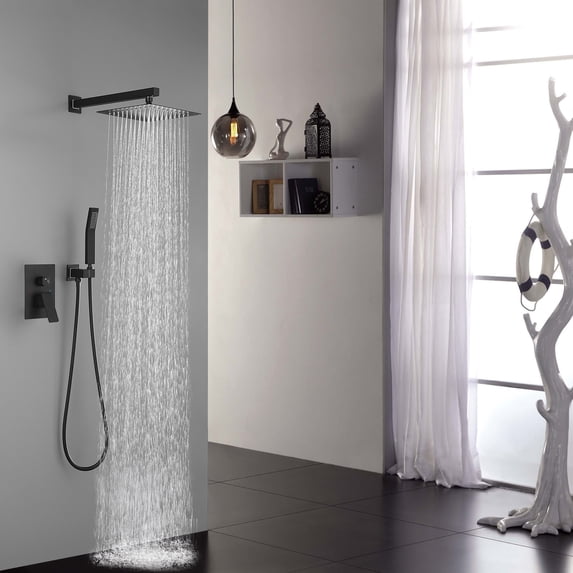 CoSoTower 10 inch Shower Head Bathroom Luxury Rain Mixer Shower Complete Combo Set Wall Mounted