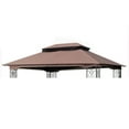 thumbnail image 1 of CoSoTower 10X12 Ft Outdoor Patio Gazebo Replacement Canopy,Double Tiered Gazebo Tent Roof Top Cover Only(Frame Not Include)-Brown, 1 of 6