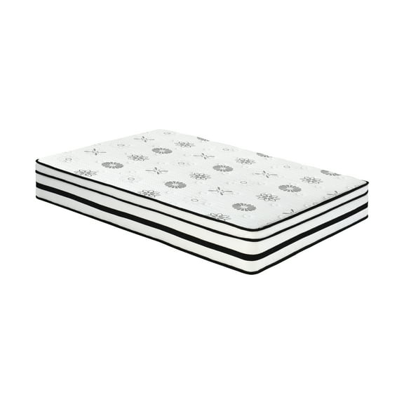 CoSoTower 12-Inch Full Mattress Highly Breathable Quilted Cover Hybrid Mattress, White, Plush Foam Mattress in A Box, Luxury Comfort Mattress