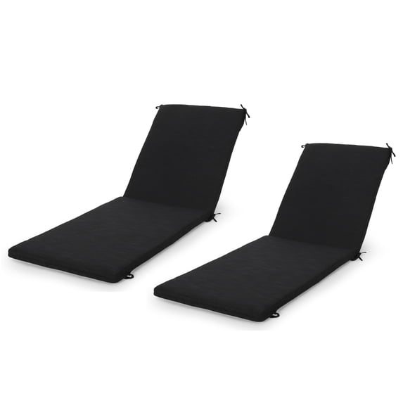 CoSoTower 2-Pack 77.5" Outdoor Chaise Lounge Cushions - Water-Resistant Patio Sunbed Pads with Ties & Removable Covers, 25.2" Wide Poolside Chair Cushions