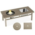 thumbnail image 1 of CoSoTower 3-In-1 Coffee Table with Ice Bucket and Fire Pit - Beige, 1 of 8