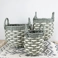 thumbnail image 1 of CoSoTower 3-Pack Stackable Hand Woven Wicker Storage and Laundry Basket with Handles, 1 of 7
