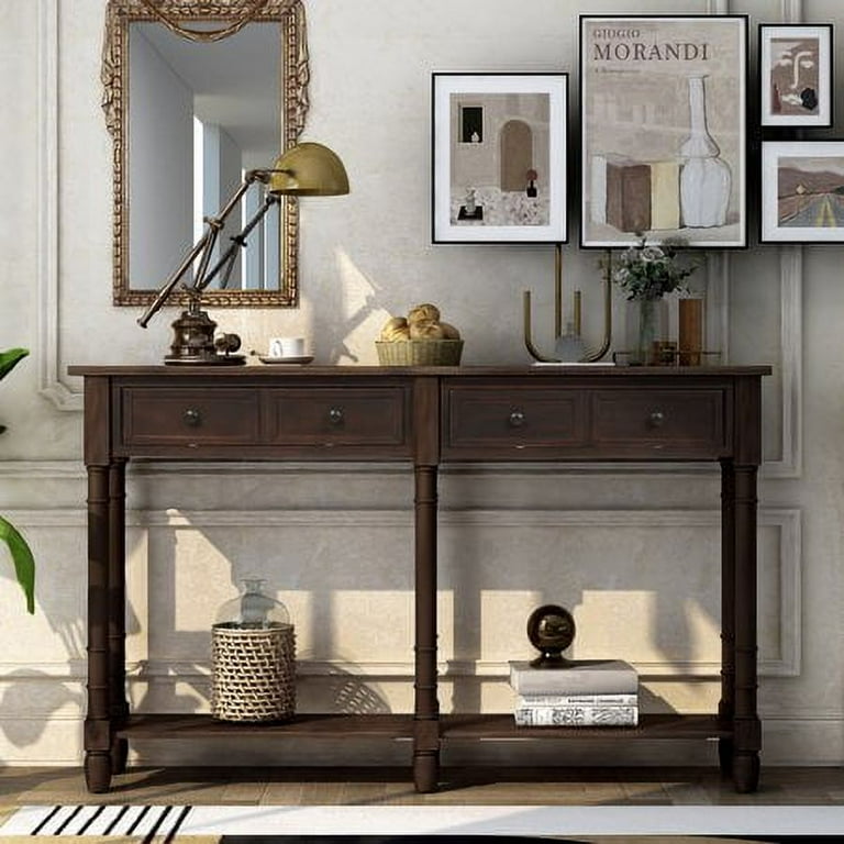 Spindle leg console table deals