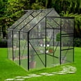 thumbnail image 1 of CoSoTower 6X6 FT Polycarbonate Greenhouse Raised Base and Anchor Aluminum Heavy Duty Walk-In Greenhouses for Outdoor Backyard in All Season, 1 of 1