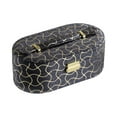thumbnail image 1 of CoSoTower 9.5" Long Leather Jewelry Organizer Case with Mirror, Gold Swirl Pattern, Black, 1 of 4
