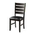 thumbnail image 1 of CoSoTower Black Synthetic Leather & Espresso Finish Side Chair, Set of 2, 1 of 6