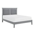 thumbnail image 1 of CoSoTower Classic Gray Finish Queen Size Panel Bed Upholstered Headboard Wooden Bedroom Furniture 1Pc, 1 of 6