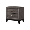 thumbnail image 1 of CoSoTower Contemporary 2-Drawer Nightstand End Table Gray Brown Finish Two Storage Drawers Metal Handles Bedroom Living Room Wooden Furniture, 1 of 7