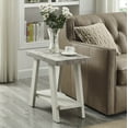 thumbnail image 1 of CoSoTower Contemporary Two-Tone Wood Shelf Side Table in Weathered Gray and Beige, 1 of 1