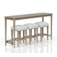 thumbnail image 1 of CoSoTower Frosted Glass Console Table with 3 Stools, 1 of 8