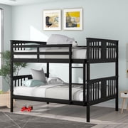 CoSoTower Full Over Full Bunk Bed With Ladder For Bedroom, Guest Room Furniture-Espresso