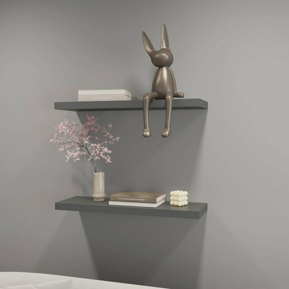 CoSoTower Grey Floating Shelf