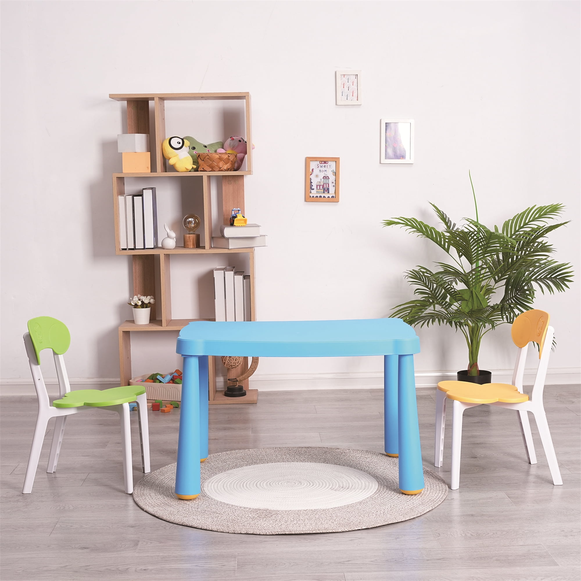 CoSoTower Kids Table and Chair Set, 3 Piece Toddler Table and Chair Set ...