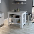 thumbnail image 1 of CoSoTower Kitchen Island Antibacterial Dozza, Three Shelves, Light Gray / White Finish, 1 of 8