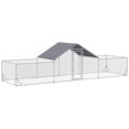 thumbnail image 1 of CoSoTower Large Metal Chicken Coop Chicken Run for Chicken, Ducks and Rabbits with Waterproof and Anti-Uv Cover, Walk-In Poultry Cage Hen House for Outdoor and Yard Farm Use, 23' X 6.6' X 6.4', 1 of 7