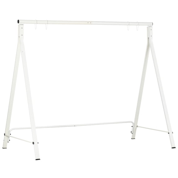 CoSoTower Metal Porch Swing Stand, Heavy Duty Swing Frame, Hanging Chair Stand Only, 528 Lbs Weight Capacity, for Backyard, Patio, Lawn, Playground, White
