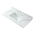 thumbnail image 1 of CoSoTower Montary 43x22inch bathroom vantiy top sintered stone carrara gold with 3 faucet hole for bathroom cabinet ., 1 of 9