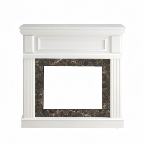 CoSoTower Only Mantel (Not Included 23" Fireplace) -White,41.34"W*14"D*40"H