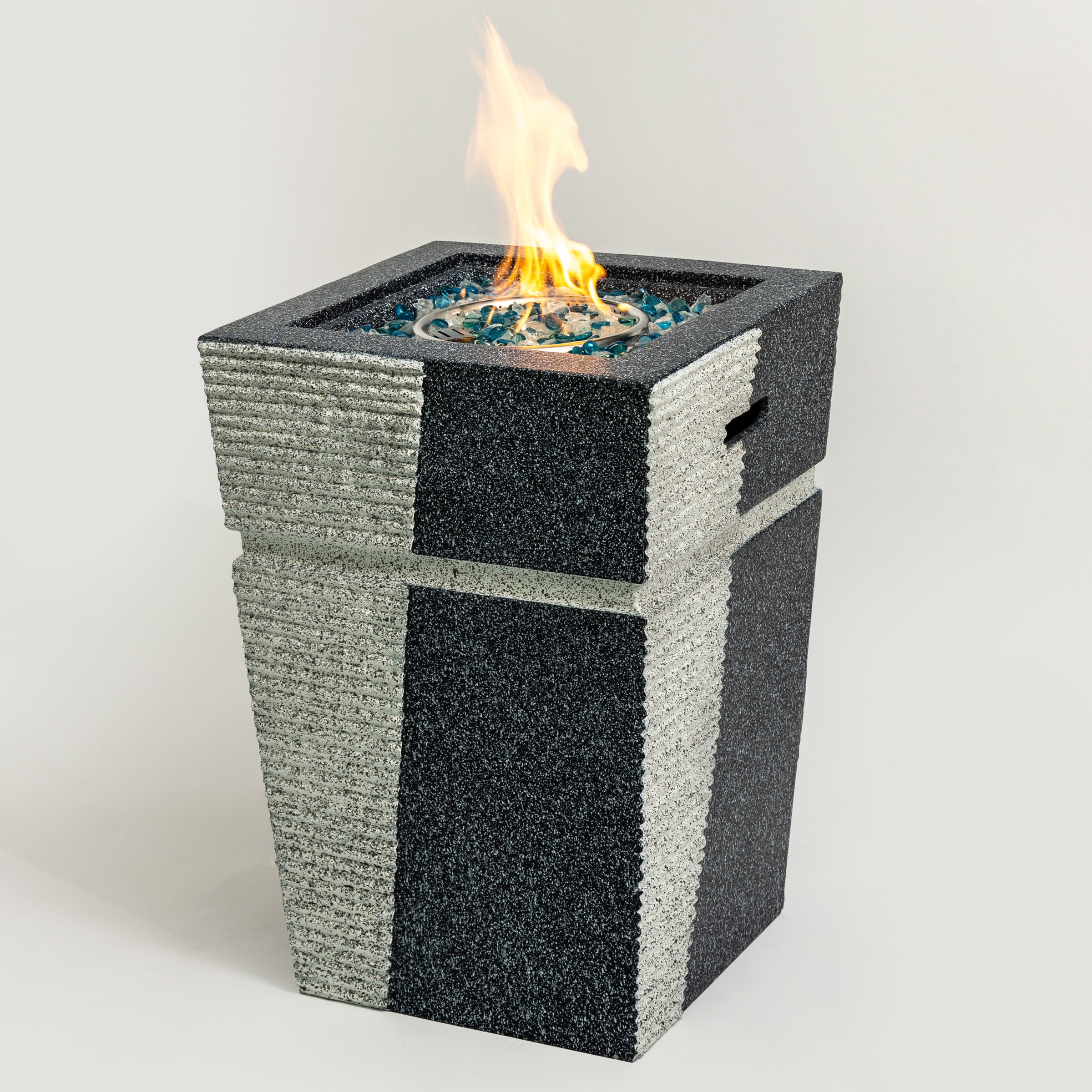 CoSoTower Outdoor Concrete Fire Pit Column Propane Fire Pit Patio Gas Fire Pit