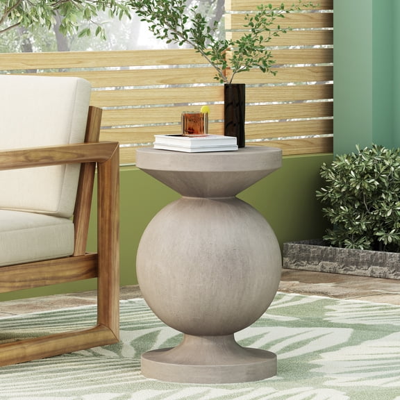 CoSoTower Outdoor Lightweight Concrete Side Table, End Table