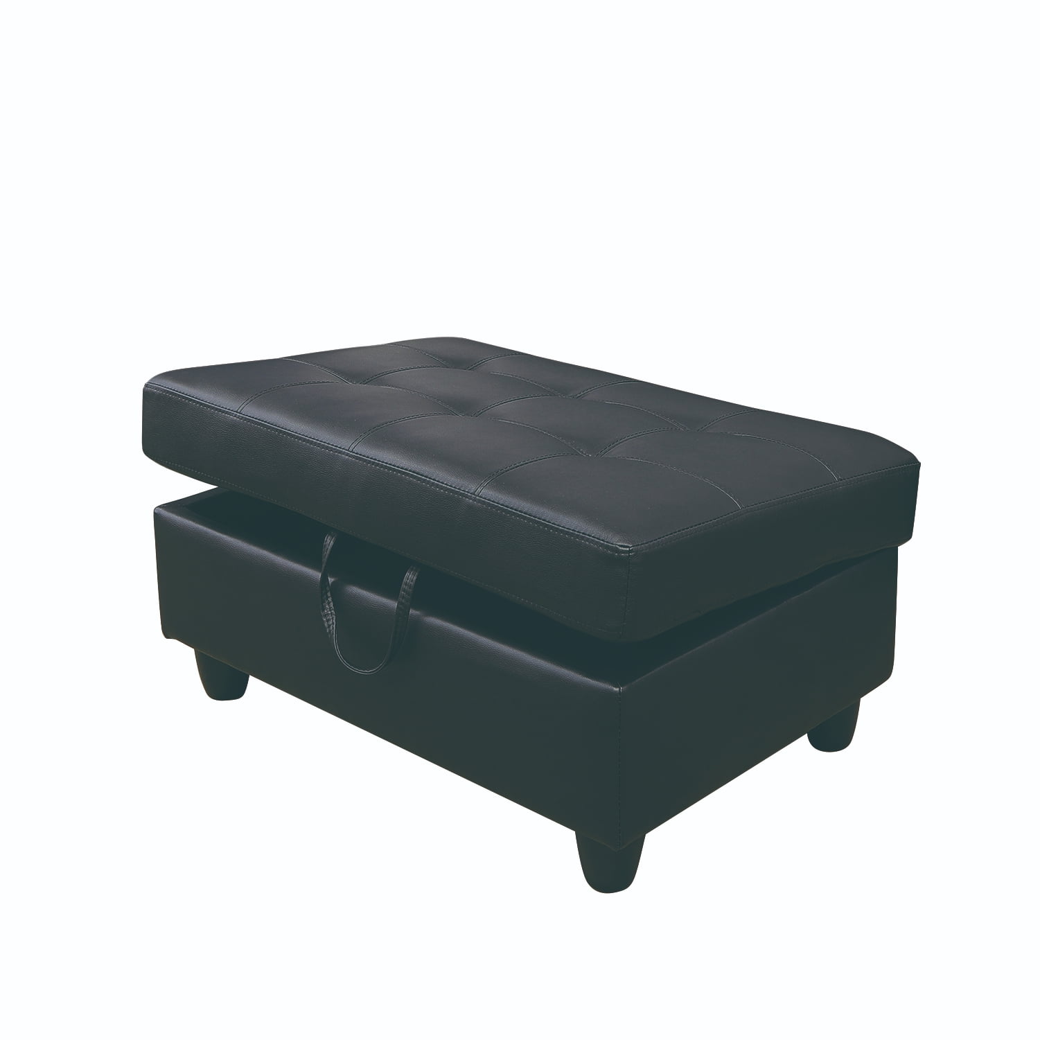 CoSoTower Rectangular Upholstered Ottoman with Storage and Liquid Rod