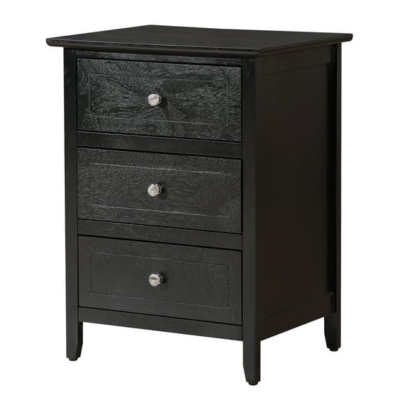 CoSoTower Stylish Transitional Black Nightstand