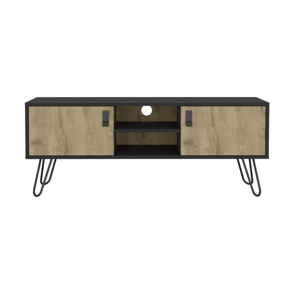 CoSoTower TV Stand B Magness, Living Room, Black / Macadamia