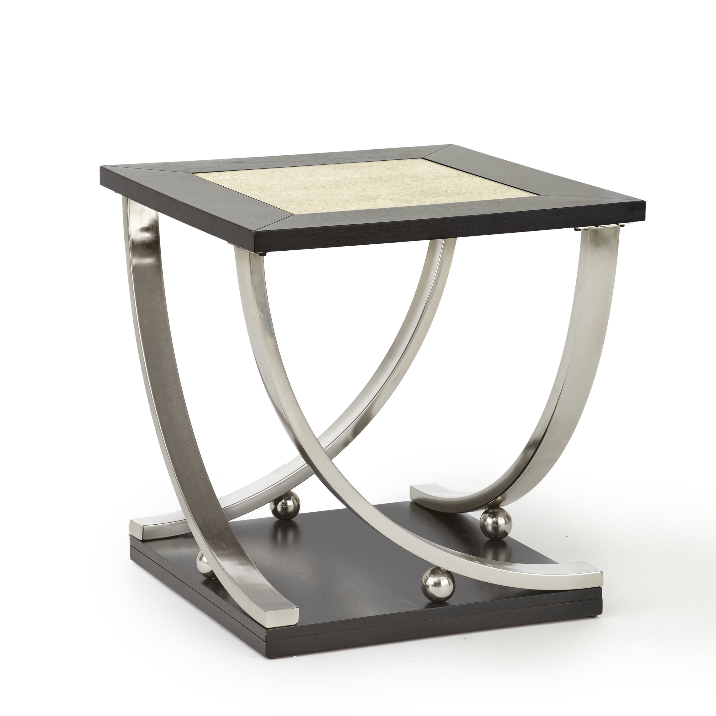 Dramatic Side Table CoSoTower Transitional Style Statement End Table - Dramatic Stainless ...