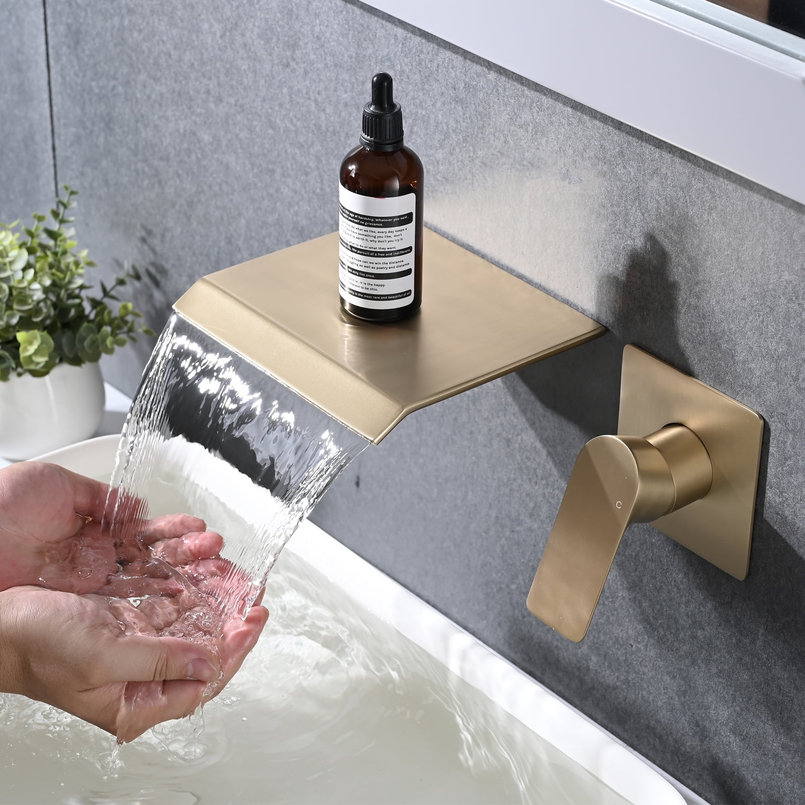 CoSoTower Waterfall Wall Mounted Tub Faucet - Walmart.com