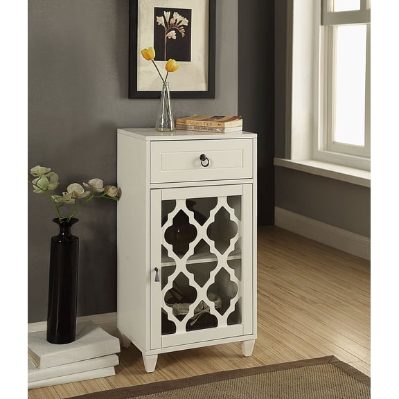 CoSoTower White Finish Accent Table