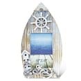 thumbnail image 1 of CoTa Global Baja Boat Frame - 4x6 White Distressed Wood Beach Photo Frame for Summer Vacation Memory, Handmade Tropical Nautical Picture Frame for Tabletop and Ocean Decor - 12.25 Inches, 1 of 7