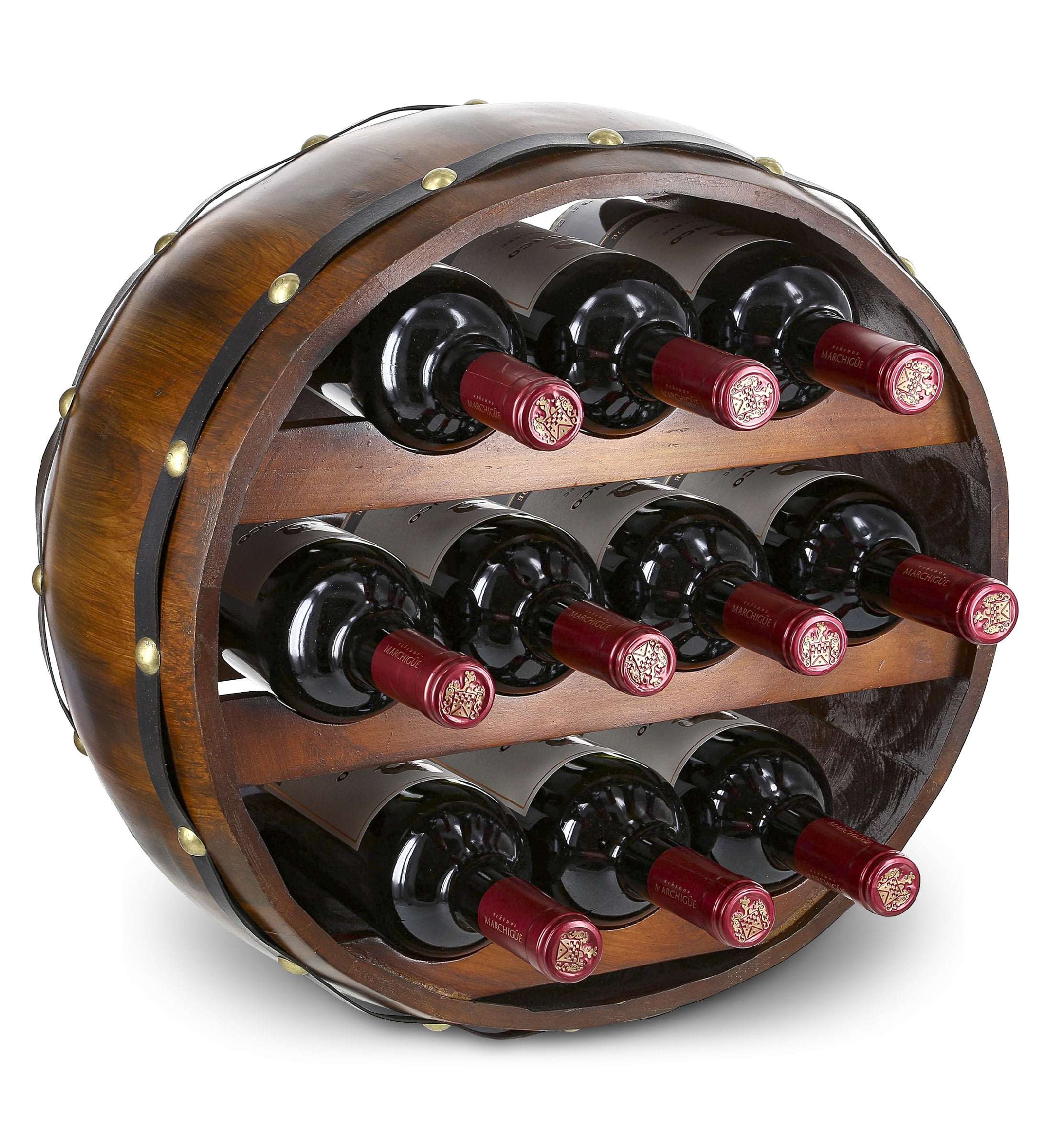 Christow wooden online barrel wine rack