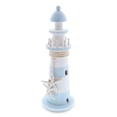thumbnail image 1 of CoTa Global Blue Lagoon Lighthouse Decor - Handmade and Crafted Wooden Lighthouse Decoration with White Starfish, Decorative Tabletop Centerpiece Decor - 12 Inches, 1 of 8