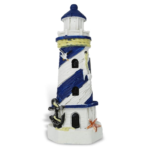 CoTa Global Blue Lighthouse Refrigerator Nautical Magnet - Maritime Decoration Lighthouse Resin Beach Design, Fun & Cute Ocean Magnet For Kitchen Fridge, Locker, Home Decor & Office Decor Novelty